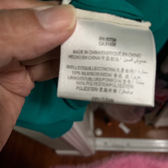 BCBG Emerald green ruffle trim fitted dress - Picture 7 of 10